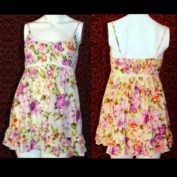 FOREVER 21 cotton spaghetti strap sundress 8💥🕚 - Picture 1 of 10